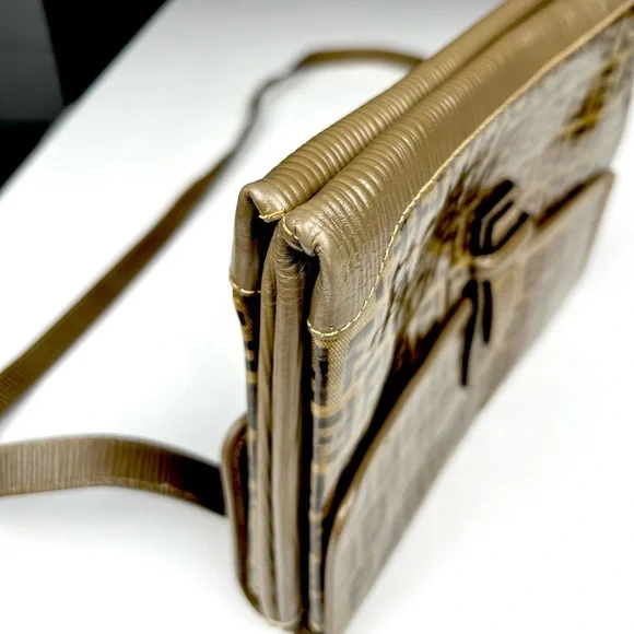 FENDI Zucca Shoulder Bag Coating Canvas And Leather